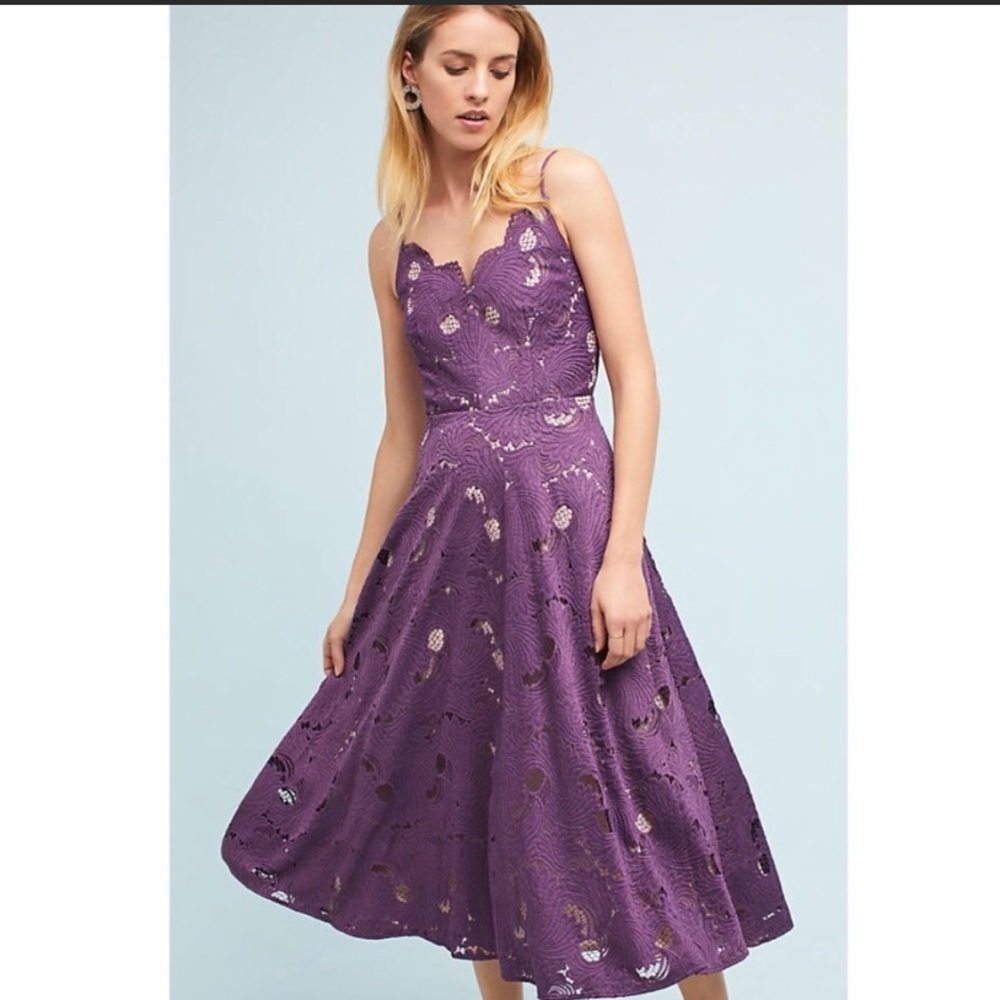 NWT Anthropolgie Scalloped Lace Dress